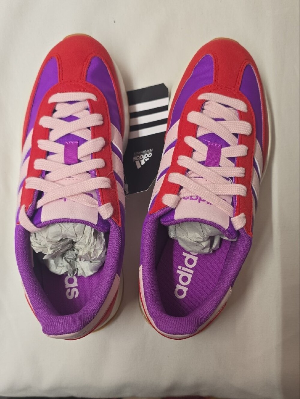 adidas Women's Purple, Red & Light Pink Retro Runner Sneakers - Picture 5 of 8